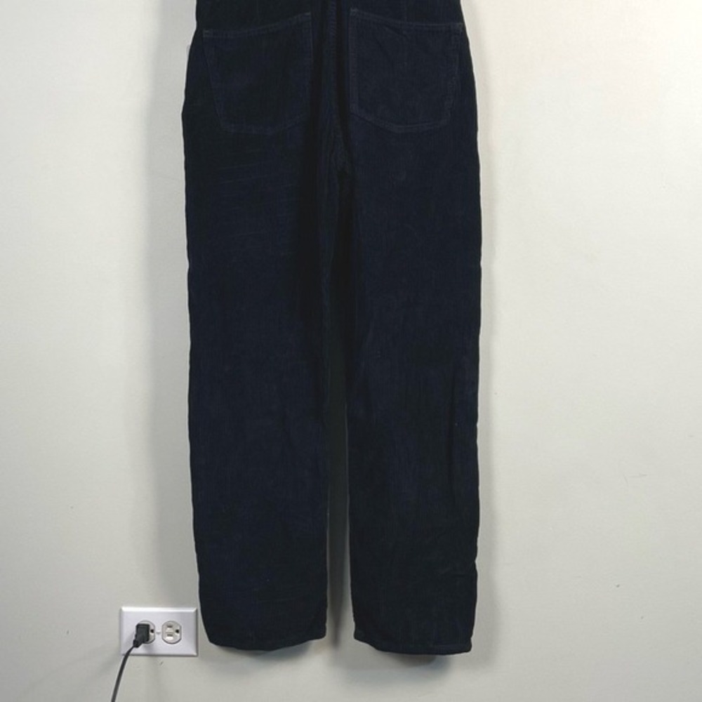 Free People Ziggy Wide Whale Corduroy Bib Overalls Black Size XS NEW Granola - Picture 6 of 7